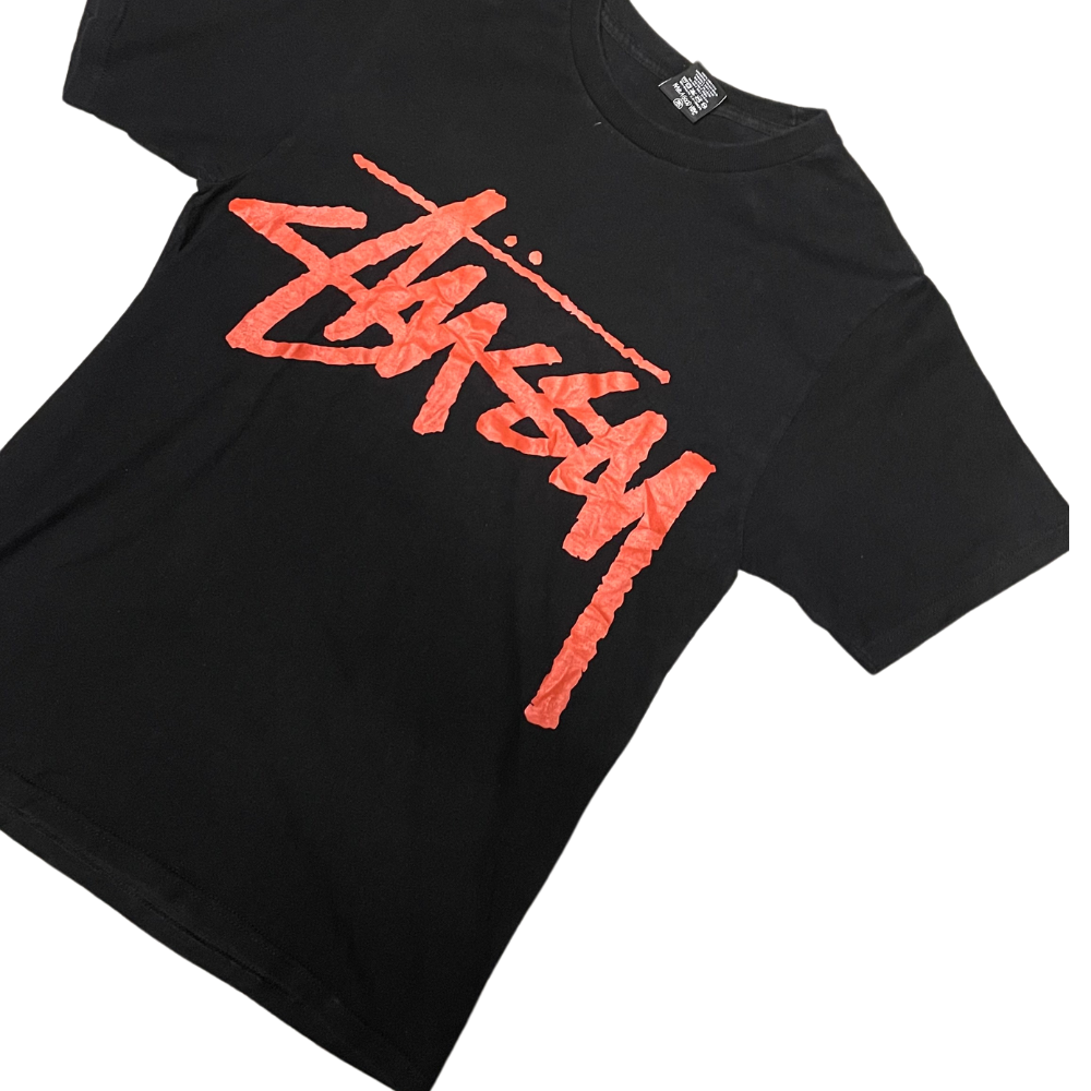 Tee Shirt Stüssy Vintage Imprimerie Orange